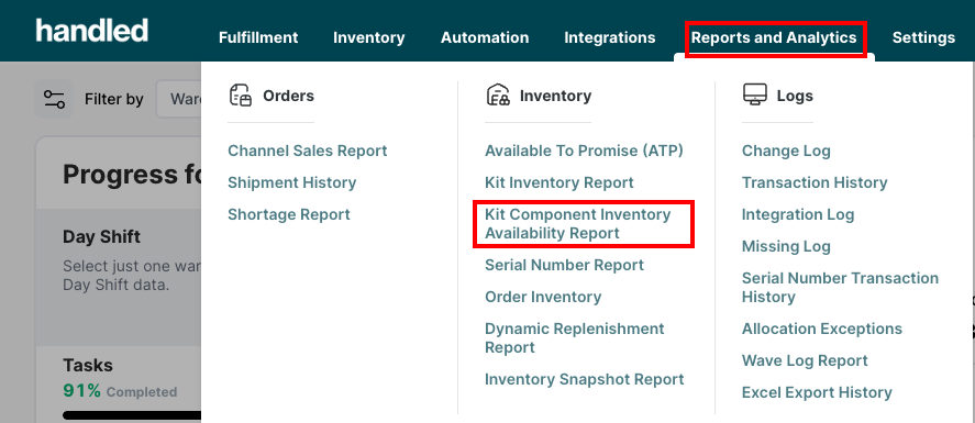 3PL Kit Component Inventory Availability Report